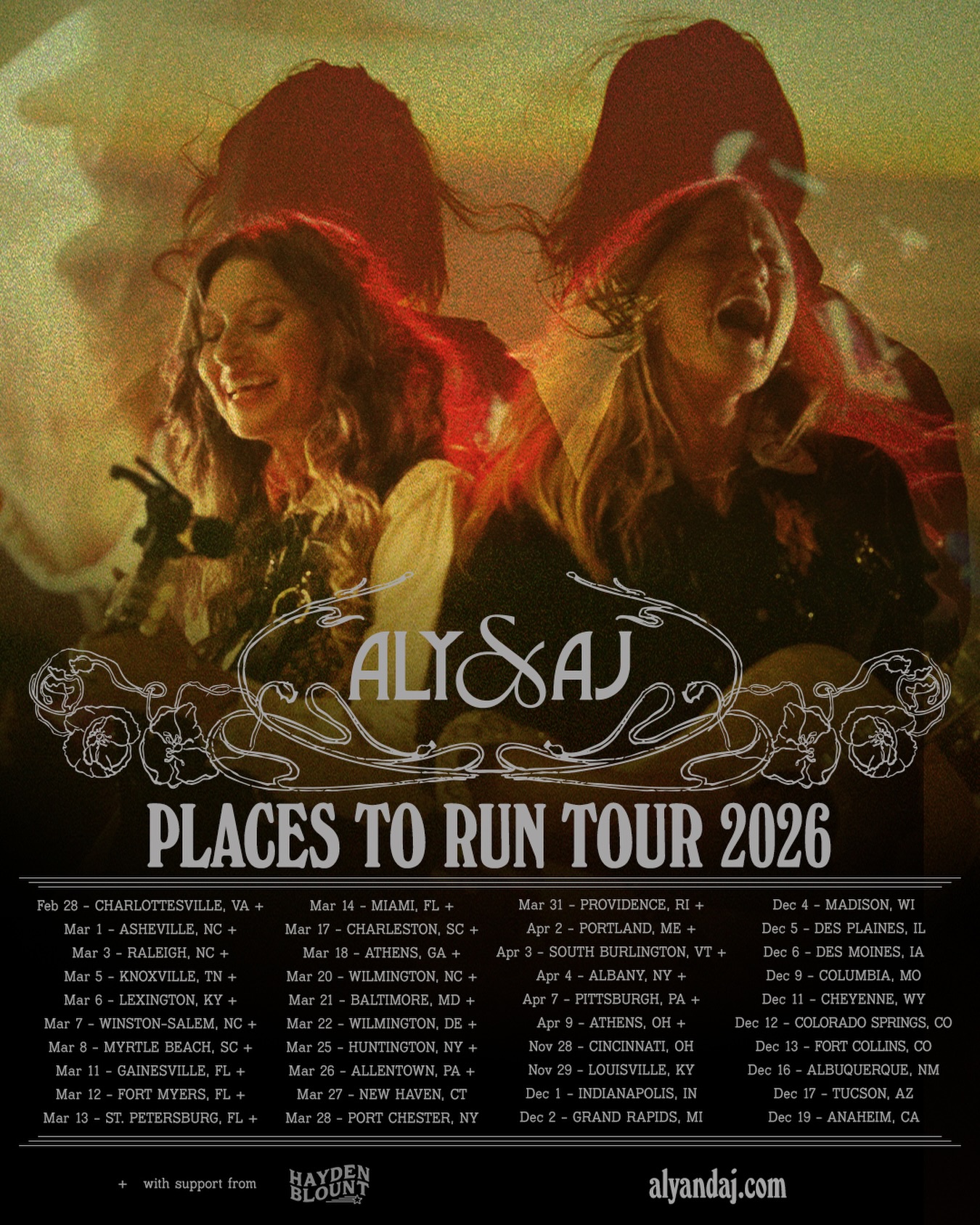 Aly AJ Places To Run Tour Poster 2026